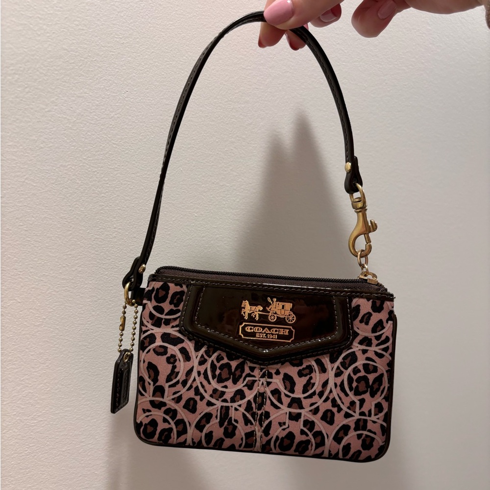 Coach Leopard Print Wristlet